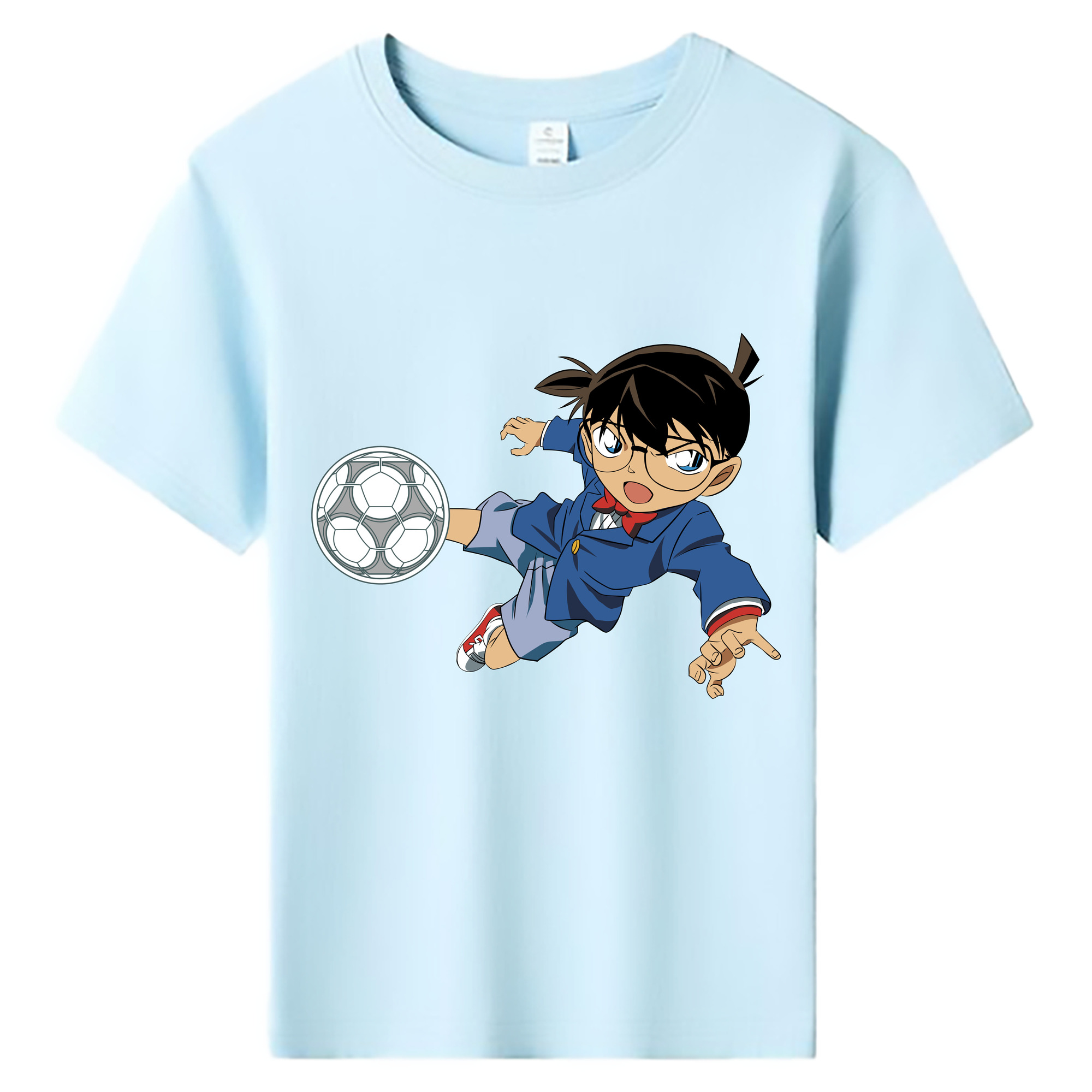 （画像用） 名探偵コナン 江戸川 コナン Detective Conan Conan Edogawa 綿100％キッズTシャツ（フロントプリント）